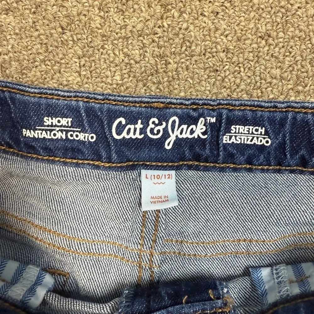 Cat & Jack: Girls Blue Raw Denim Shorts, Size L (10-12)